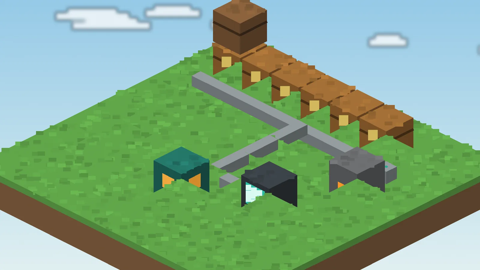 Furnace connected to the storage network by an import cable pulling smelted items back into storage